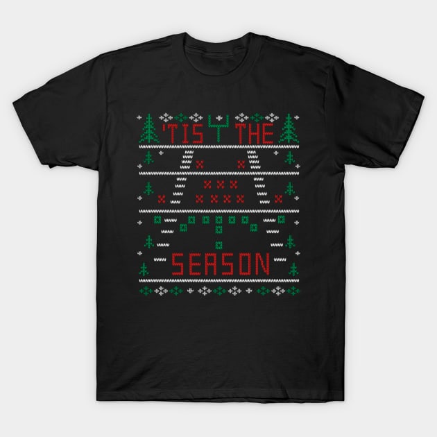 'Tis the Season Football Ugly Christmas Sweater Party T-Shirt by TeeCreations